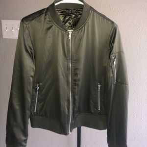 Green jacket with silver details